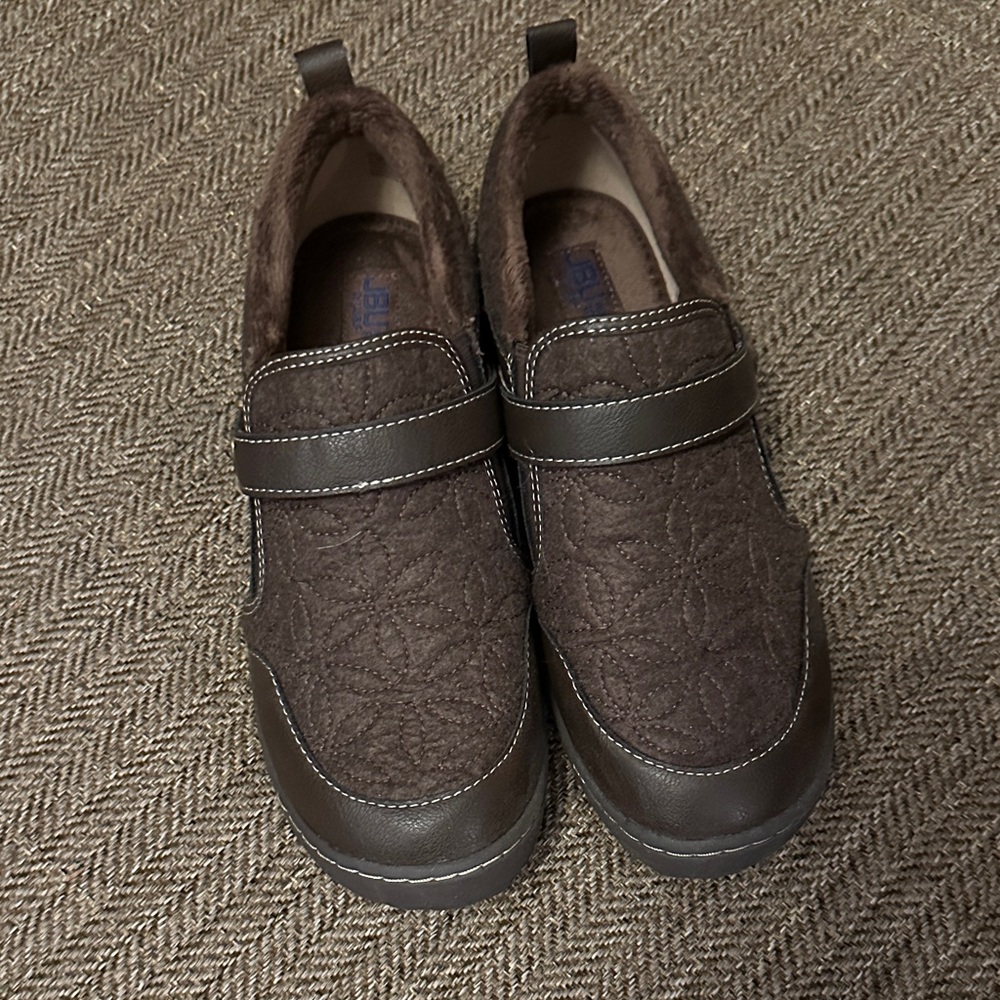 JBU Dark Brown Quilted Loafers